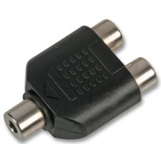 Twin RCA Phono Socket to Stereo 3.5mm Jack Socket Combiner Splitter / Adaptor